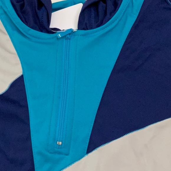 Spyder CYCLING HOODED top - Royal/Grey/Turq - Picture 6 of 12